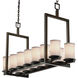 Textile 14 Light 13 inch Dark Bronze Chandelier Ceiling Light in White, Incandescent, Cylinder w/ Flat Rim