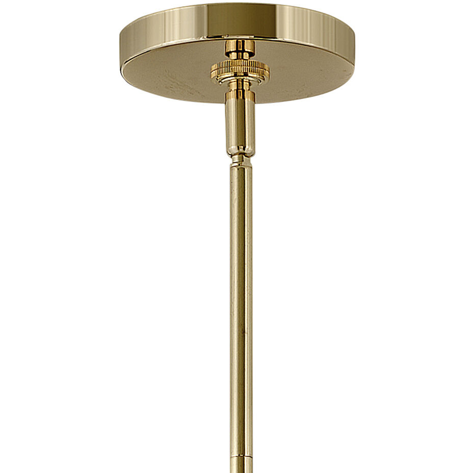 Oliver 1 Light 14.25 inch Dark Matte Grey with Bright Brass Indoor Pendant Ceiling Light