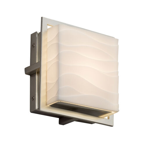 Porcelina 6.5 inch Brushed Nickel Outdoor Wall Sconce