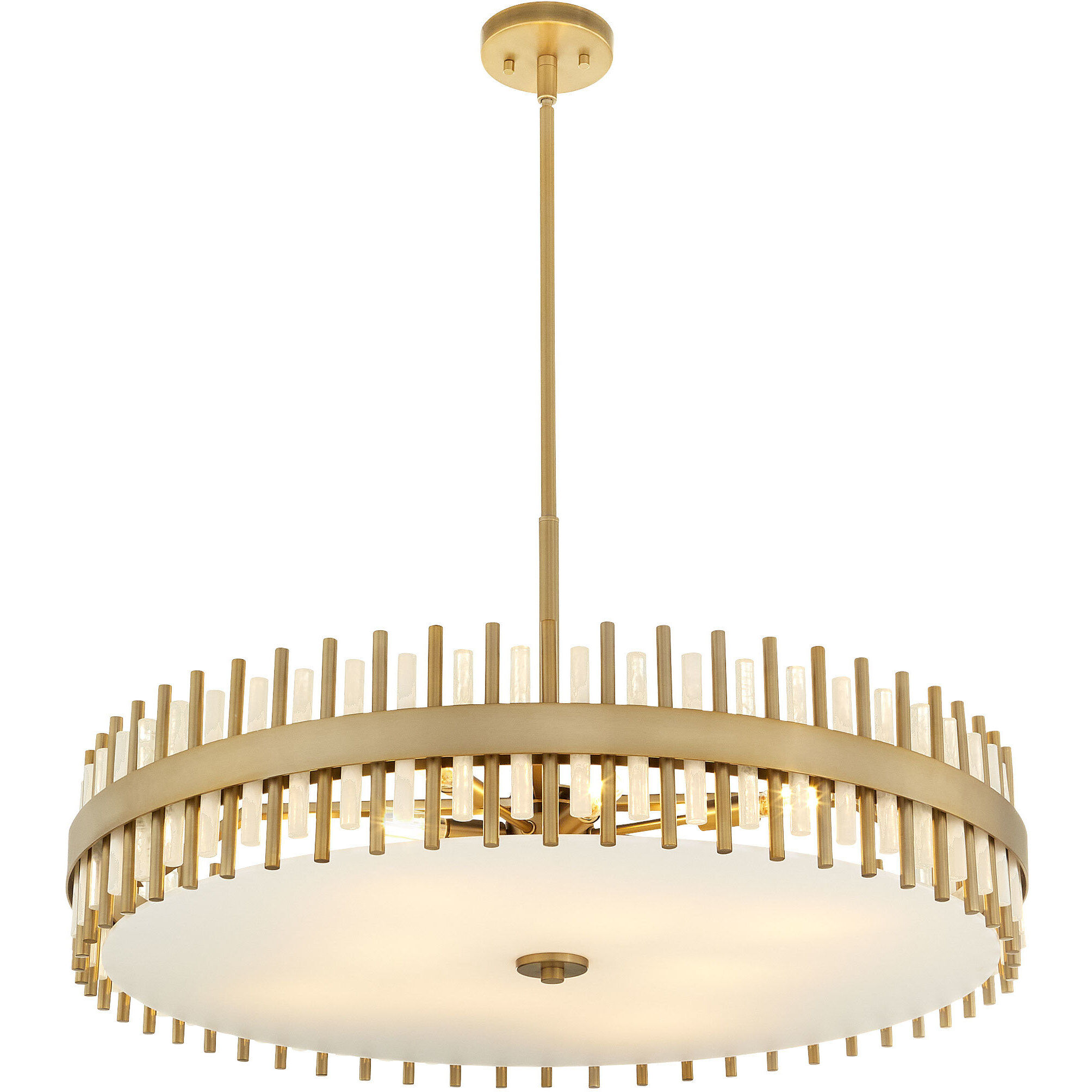 Cassio 8 Light 36 inch Aged Brass Pendant Ceiling Light