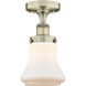 Bellmont 1 Light 6.5 inch Antique Brass Semi-Flush Mount Ceiling Light