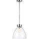 C&M by Chapman & Myers Garrett 1 Light 13.5 inch Polished Nickel Pendant Ceiling Light