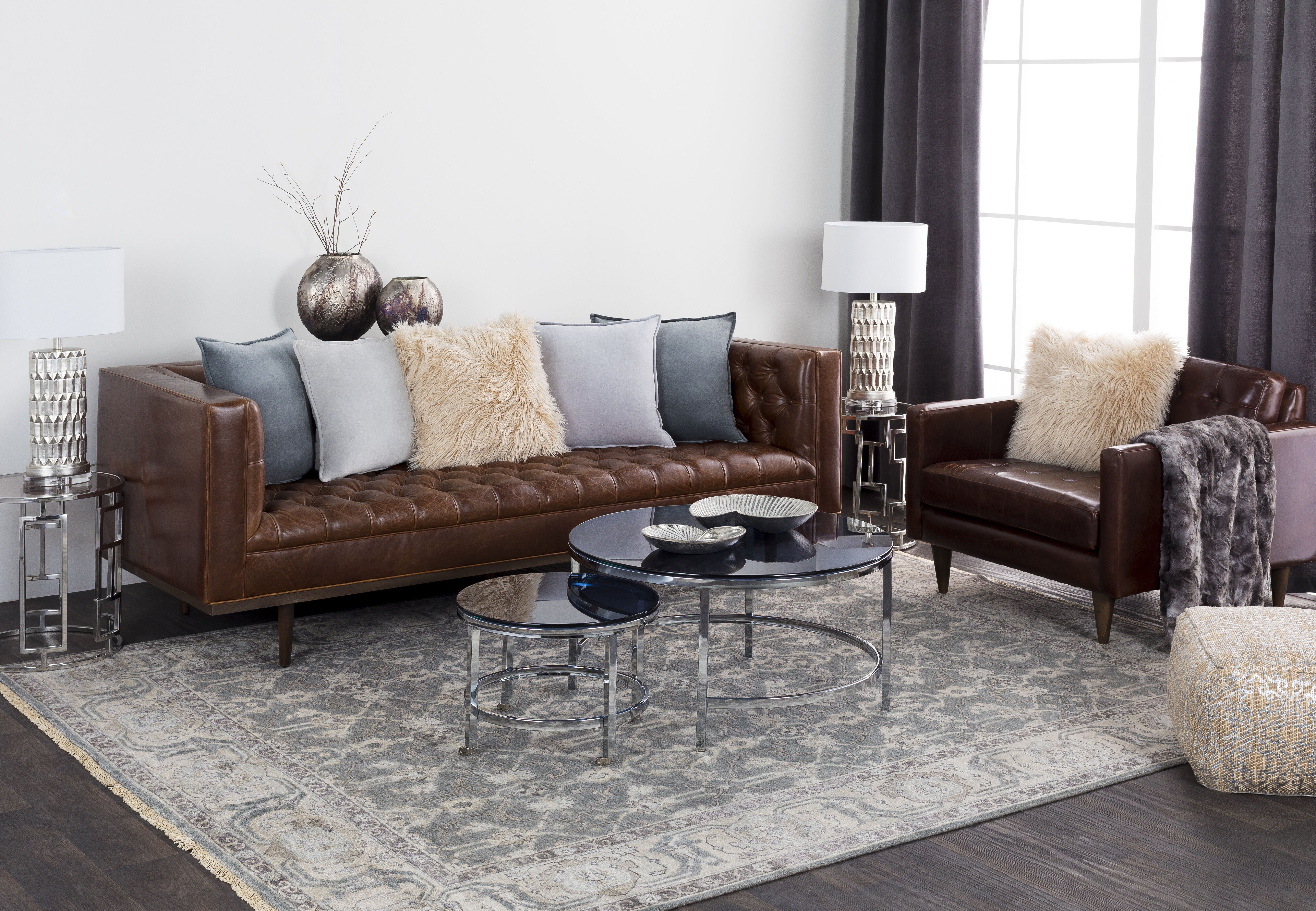 Theodora 96 X 96 inch Black Rug in 8 Ft Round, Round