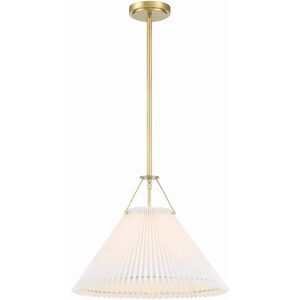 Gamma 1 Light 18 inch Aged Brass Chandelier Ceiling Light