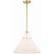 Gamma 1 Light 18 inch Aged Brass Chandelier Ceiling Light