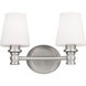 Sean Lavin Xavierre 2 Light 14 inch Satin Nickel Vanity Light Wall Light