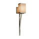 Textile 4.5 inch Matte Black Wall Sconce Wall Light in Square with Flat Rim, Incandescent, Gray