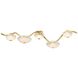 Kune 5 Light 64 inch Vintage Gold Leaf Linear Ceiling Light