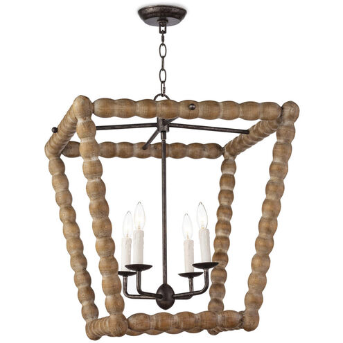 Perennial 4 Light 22.5 inch Natural Ceiling Lantern Ceiling Light