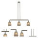 Franklin Restoration Chatham 3 Light 39 inch Brushed Satin Nickel Island Light Ceiling Light in Mercury Glass, Franklin Restoration
