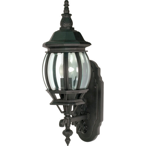 Central Park 1 Light 20 inch Textured Black Outdoor Wall Lantern