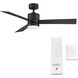 San Francisco 52 inch Matte Black Downrod Ceiling Fans, Smart Fan