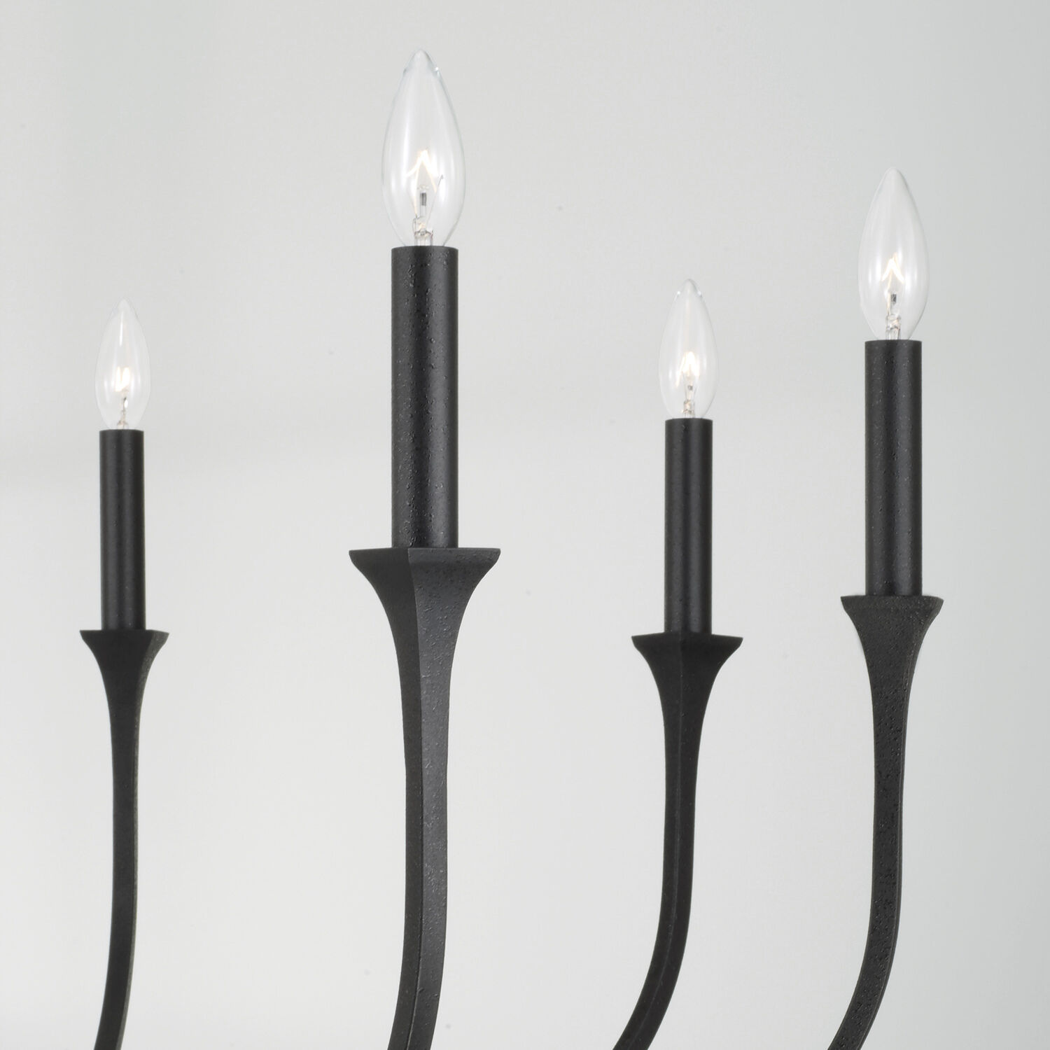 Decklan 8 Light 38 inch Black Iron Chandelier Ceiling Light