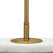 Barcroft 28 inch 25.00 watt Antique Brass & White Table Lamp Portable Light