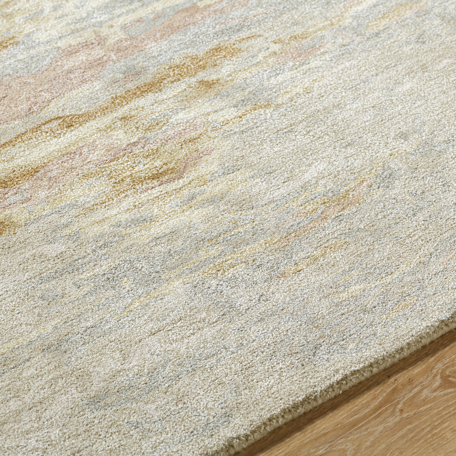 Kavita 96 X 30 inch Khaki / Prairie Dust / Ash / Sand Handmade Rug in 2.5 x 8