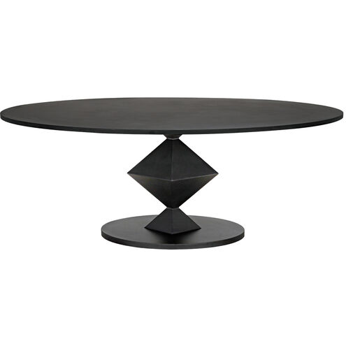 Katana 79 X 49 inch Matte Black Dining Table, Oval