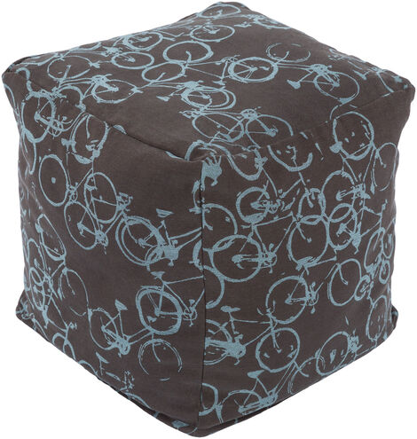Peddle Power Black / Sky Blue Pouf