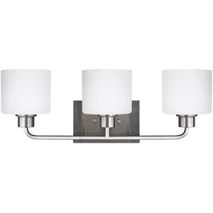 Canfield 3 Light 23.13 inch Brushed Nickel Wall Bath Fixture Wall Light