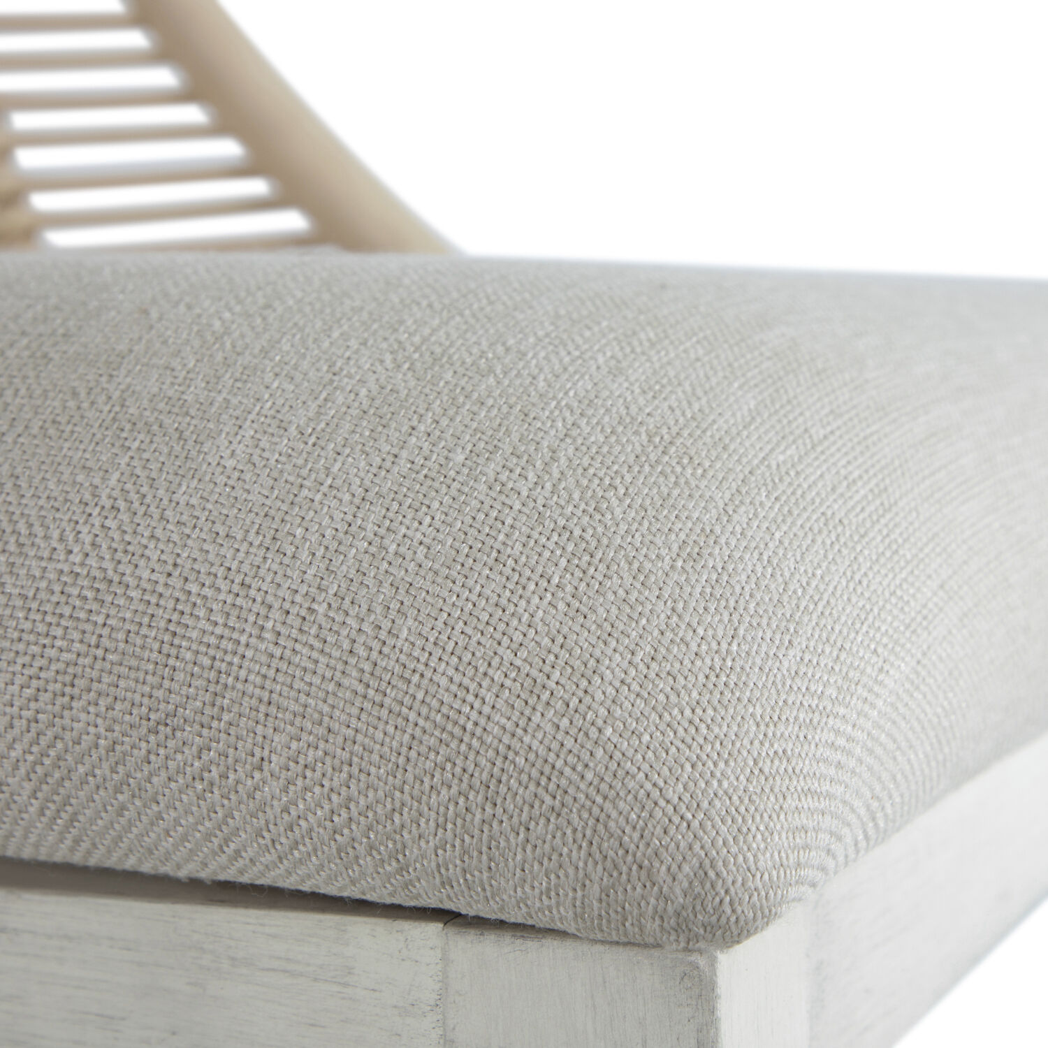 Hamlet White Rattan / White Leather / Vienna Custard / Sesame White Dining Chair