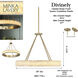 Divinely LED 29 inch Celeste Brass Chandelier Ceiling Light