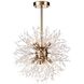 Chiffon 8 Light 18 inch Natural Brass Chandelier Ceiling Light, Small