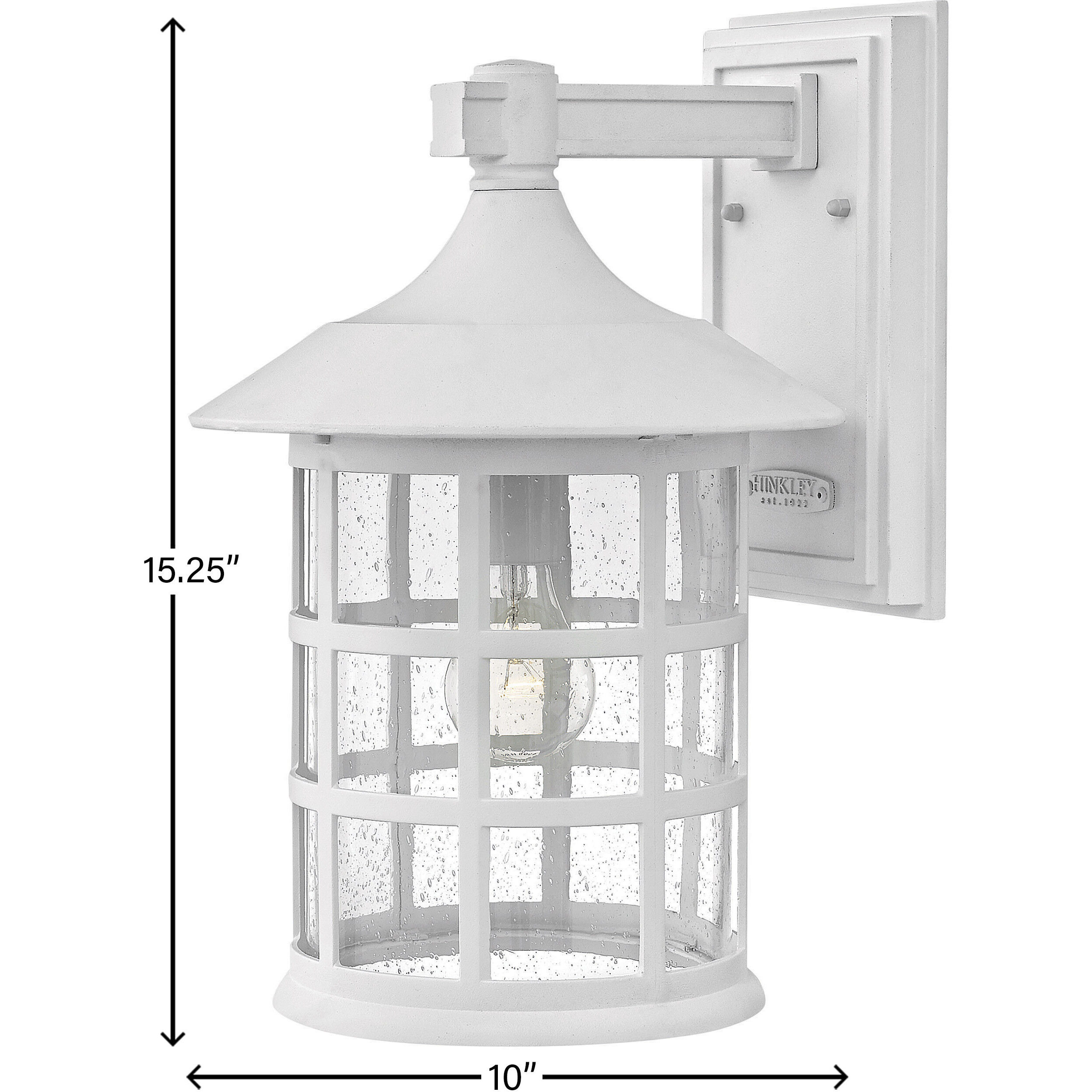 Freeport Coastal Elements Outdoor Wall Mount Lantern in Textured White