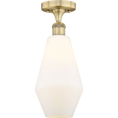 Cindyrella 1 Light 7 inch Brushed Brass Semi-Flush Mount Ceiling Light