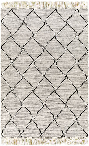Uttar 144 X 106 inch Light Grey Rug in 9 X 12, Rectangle