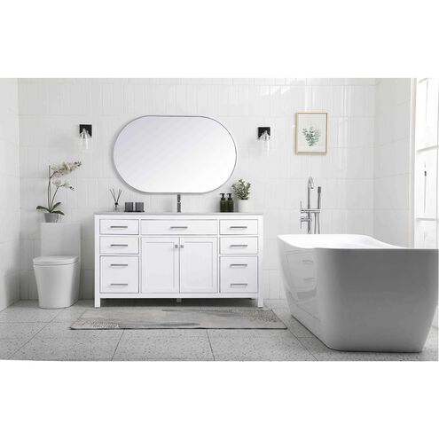 Lewis 60 X 22 X 34 inch White Vanity Sink Set