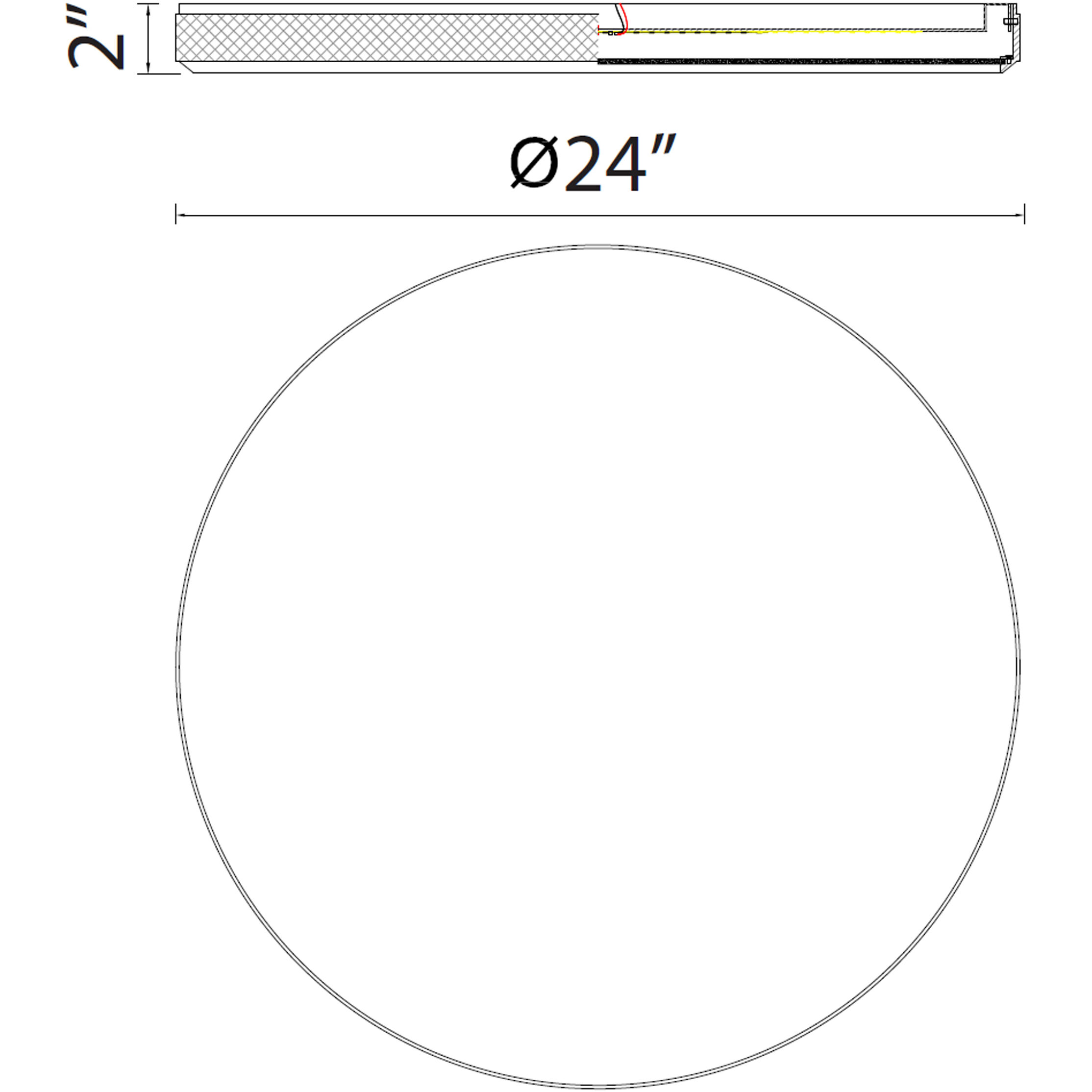 Zigrina 1 Light 24 inch Satin Brushed Black Flush Mount Ceiling Light