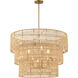 Bungalow Heaven 6 Light 32 inch Soft Brass Pendant Ceiling Light