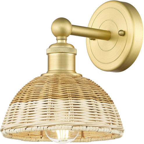 Edison Bristol Natural II Armed Sconce Wall Light in Satin Gold