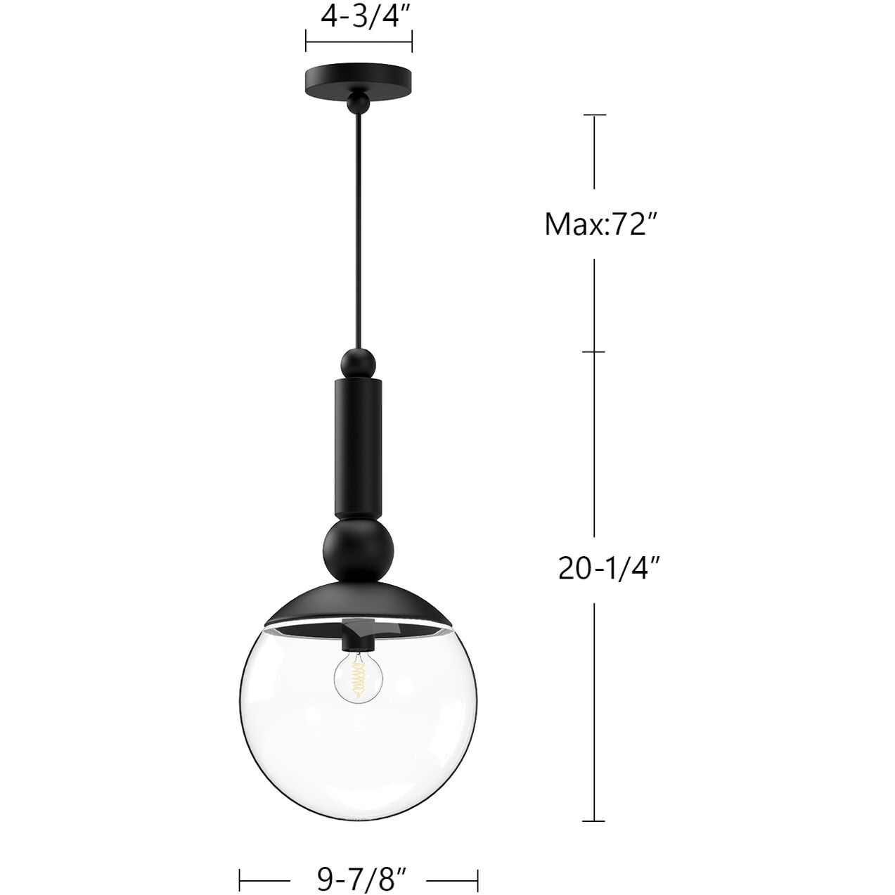 Alora Mood Delilah Pendant Ceiling Light in Matte Black