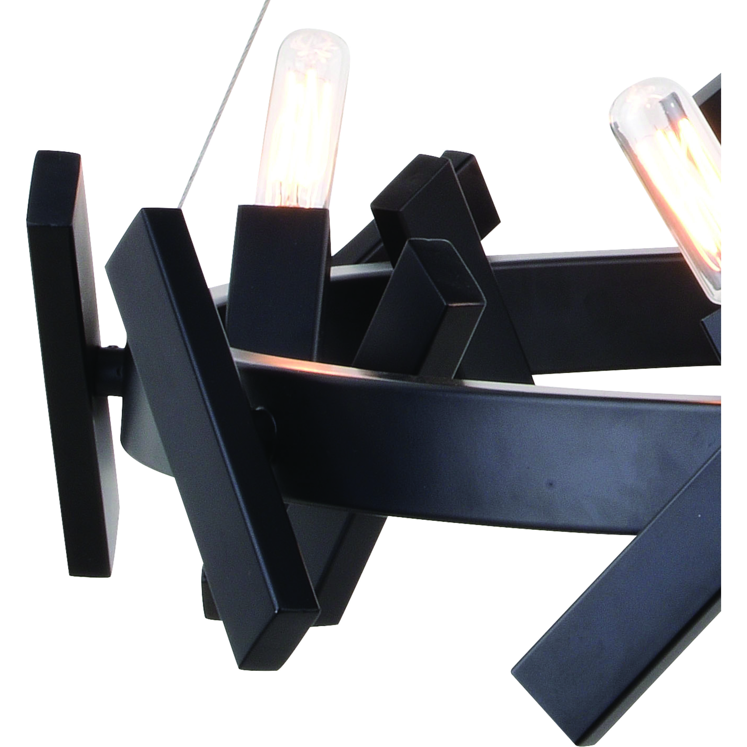 Wells LED 28 inch Matte Black Chandelier Ceiling Light