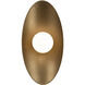 Glamour 1 Light Aged Brass Wall Sconce Wall Light in 3500K