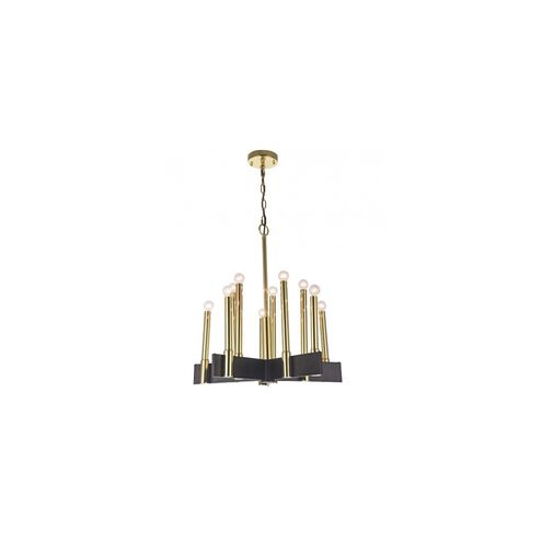 Canada 10 Light 22 inch Black Chandelier Ceiling Light