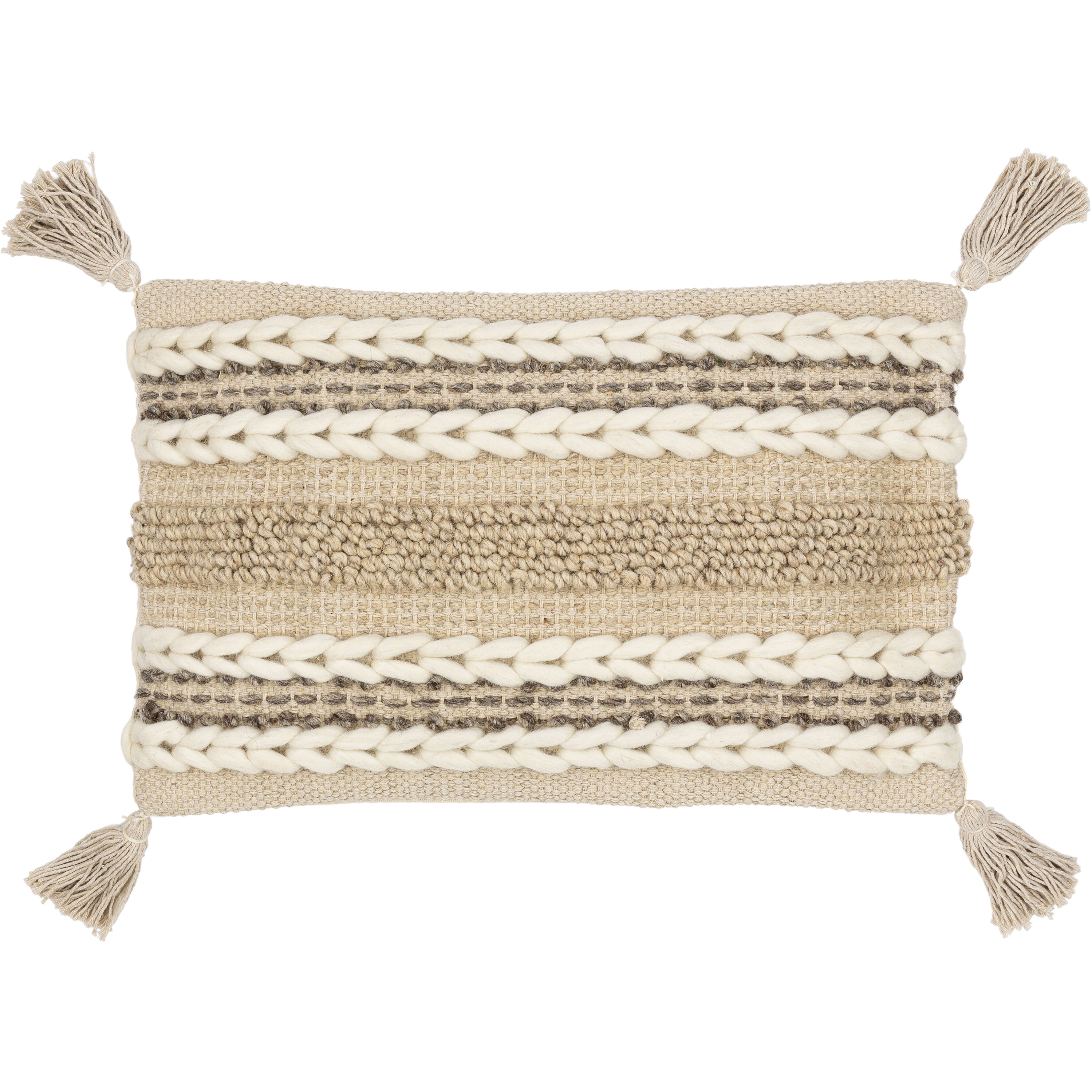 Tov 22 inch Ivory Pillow Kit in 14 x 22, Lumbar