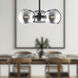 Alora Mood Willow Pendant Ceiling Light in Matte Black, Smoked Glass