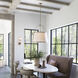 Clarke 4 Light 24.5 inch Lacquered Dark Brass Chandelier Ceiling Light in Lacquered Dark Brass with Off White