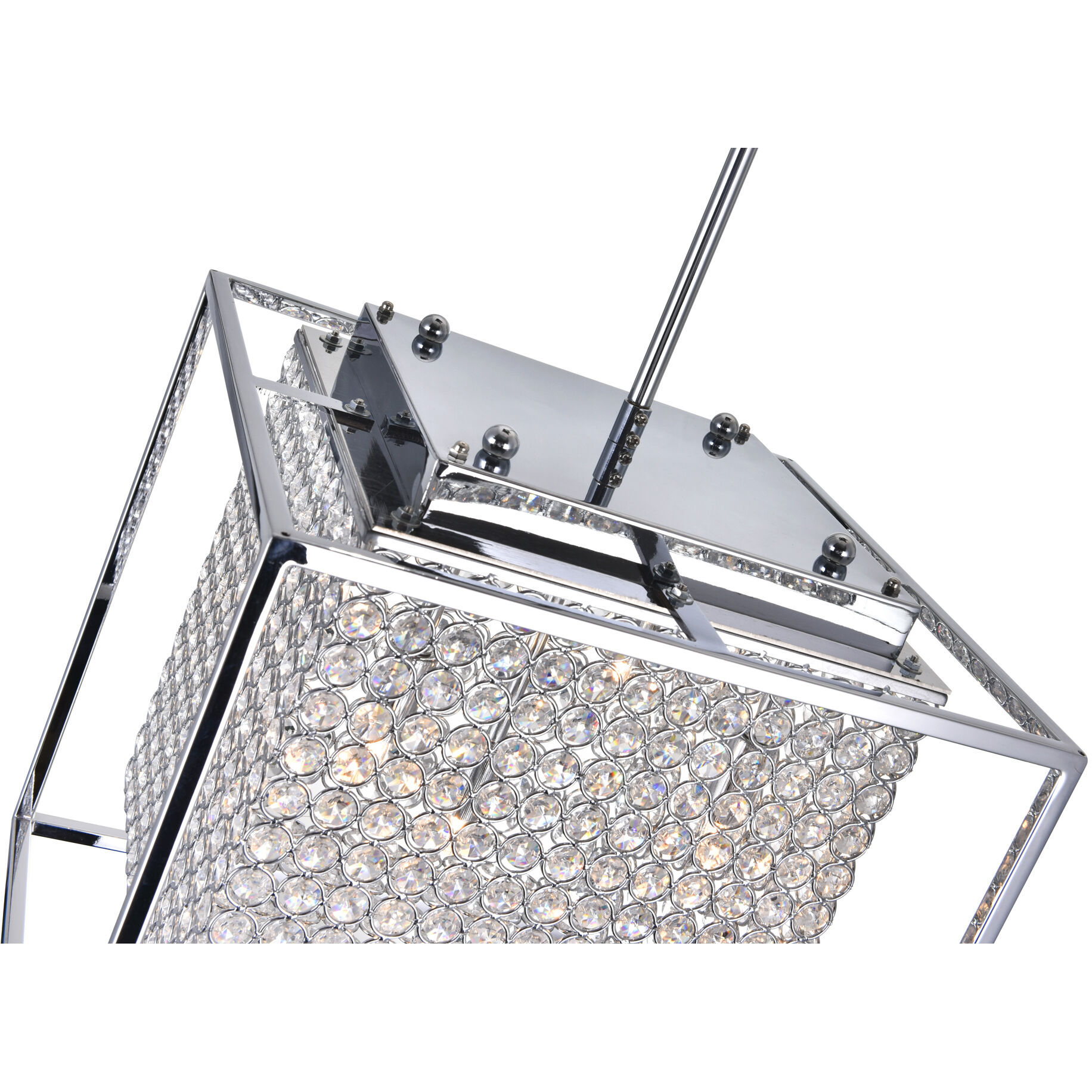 Cube 5 Light 14 inch Chrome Chandelier Ceiling Light