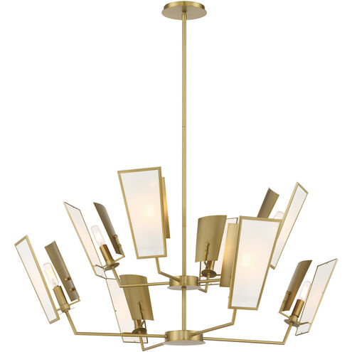 Ricochet 8 Light 40 inch Soft Brass Chandelier Ceiling Light