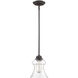 Vintage 1 Light 7.5 inch English Bronze Mini-Pendant Ceiling Light, Essentials
