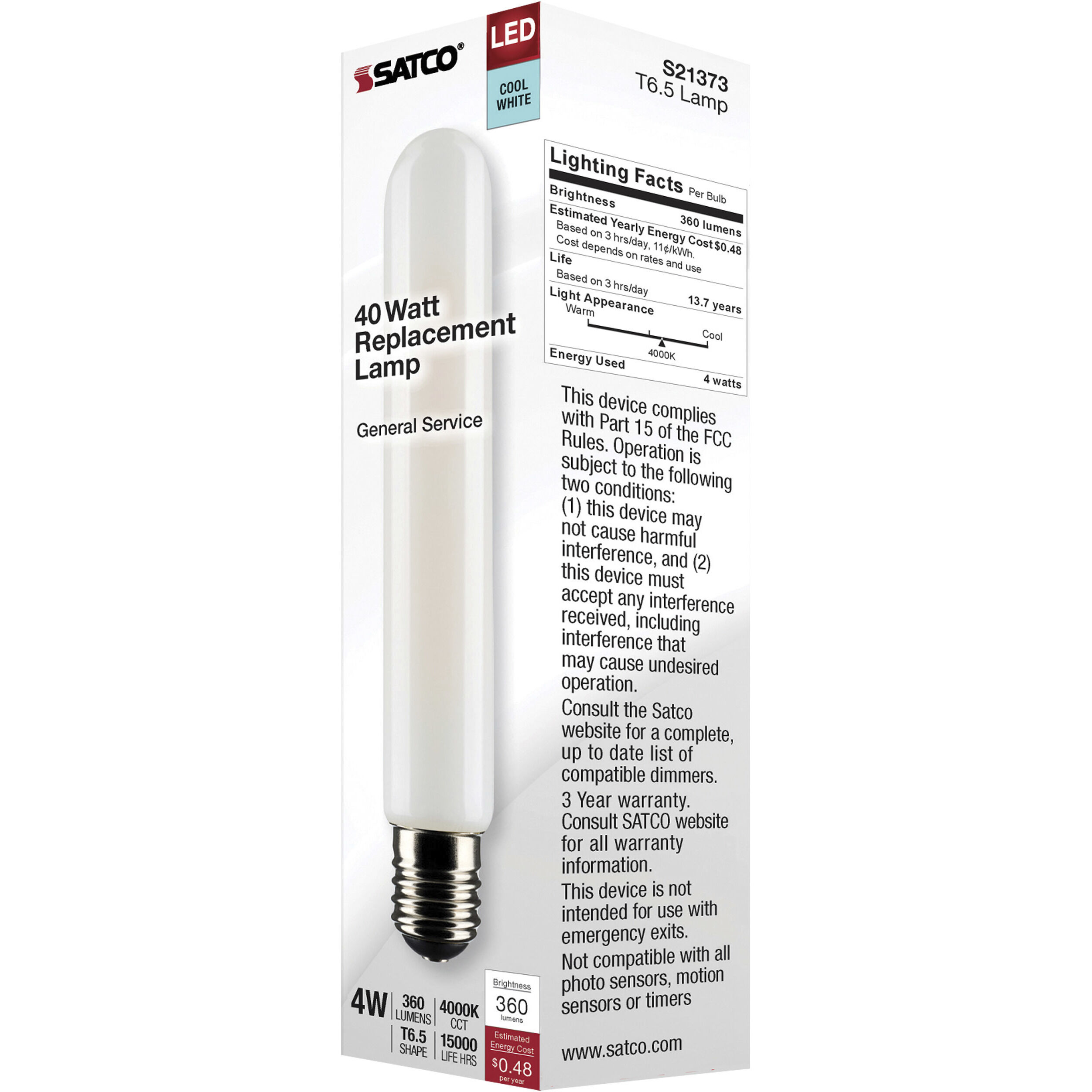 Tube LED 4 watt 120 4000K LED Filament, LED Filament