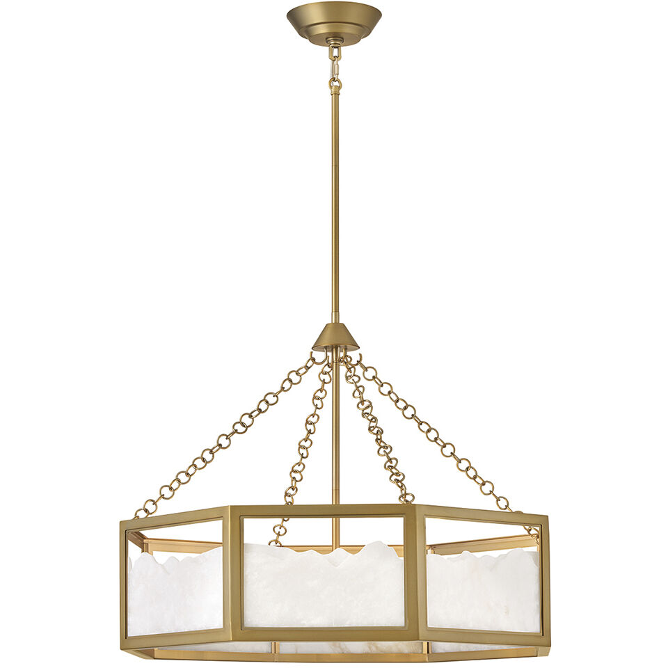 Veleta 8 Light 36 inch Lacquered Brass Chandelier Ceiling Light, Drum