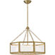 Veleta 8 Light 36 inch Lacquered Brass Chandelier Ceiling Light, Drum