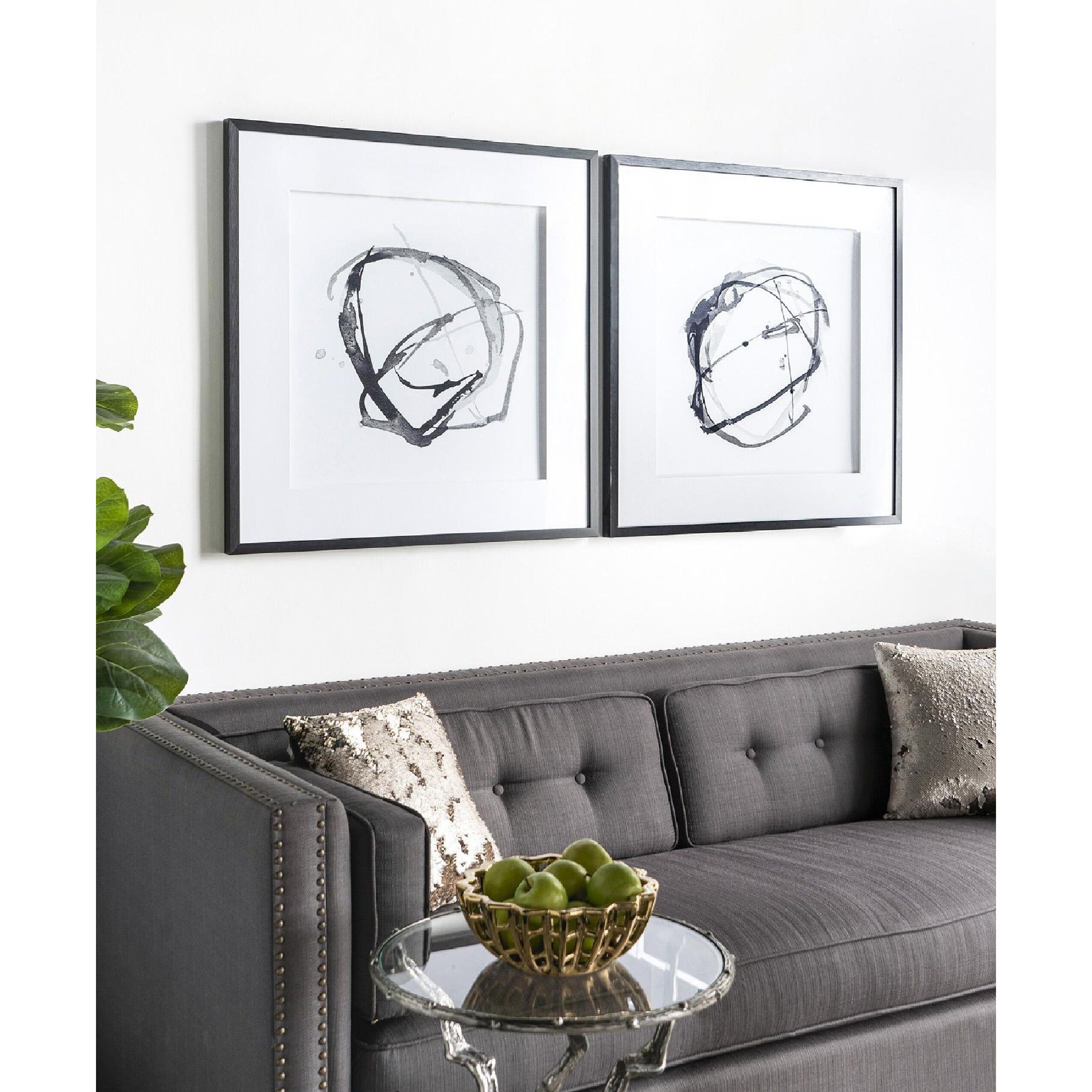 Abstract Black Wall Art