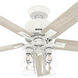 Techne 52 inch Matte White with Light Oak/Fresh White Blades Ceiling Fan