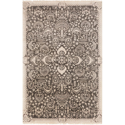 Empress 102 X 66 inch Ink, Cream, Taupe, Dark Purple, Pale Blue Rug