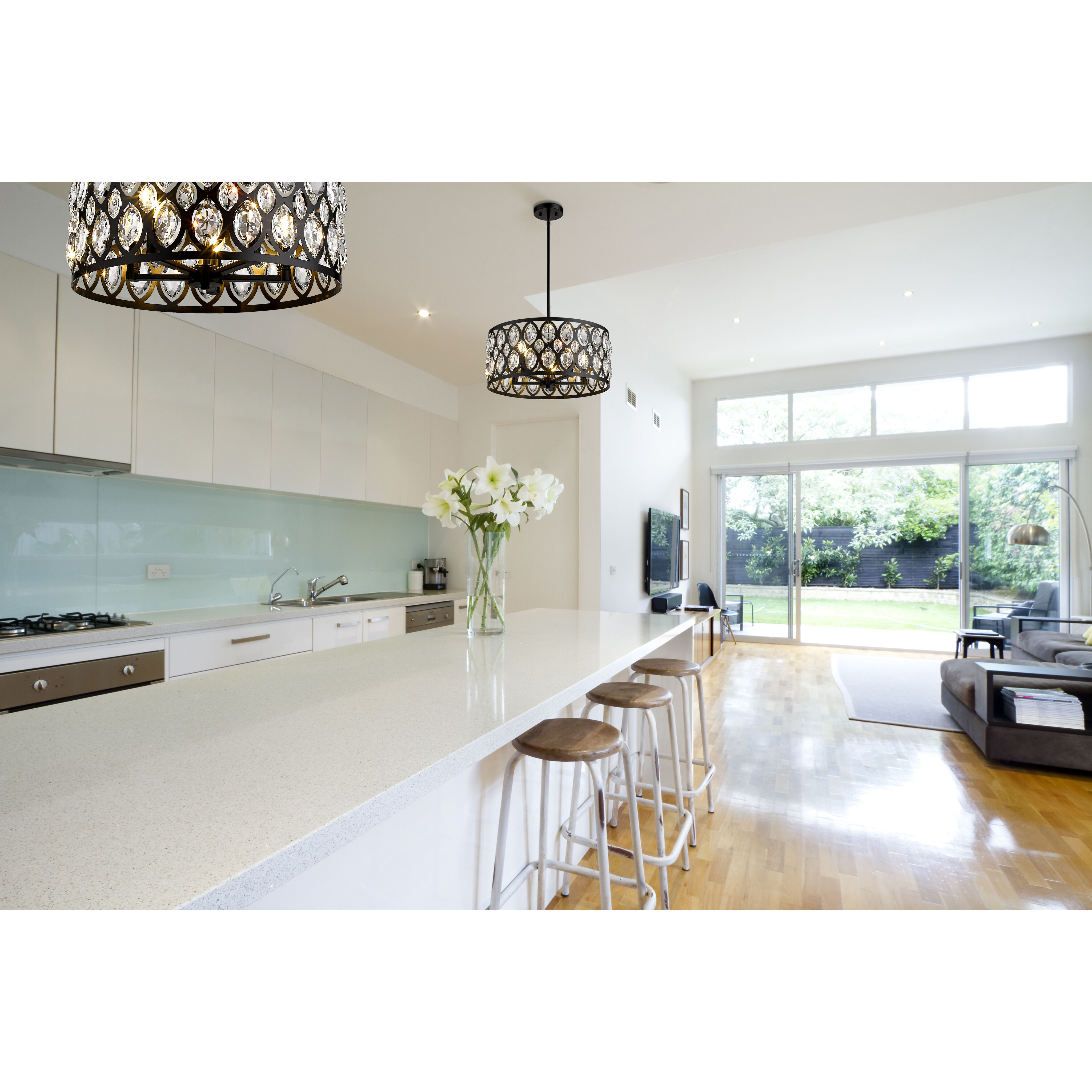 Dealey 5 Light 19.25 inch Matte Black Chandelier Ceiling Light