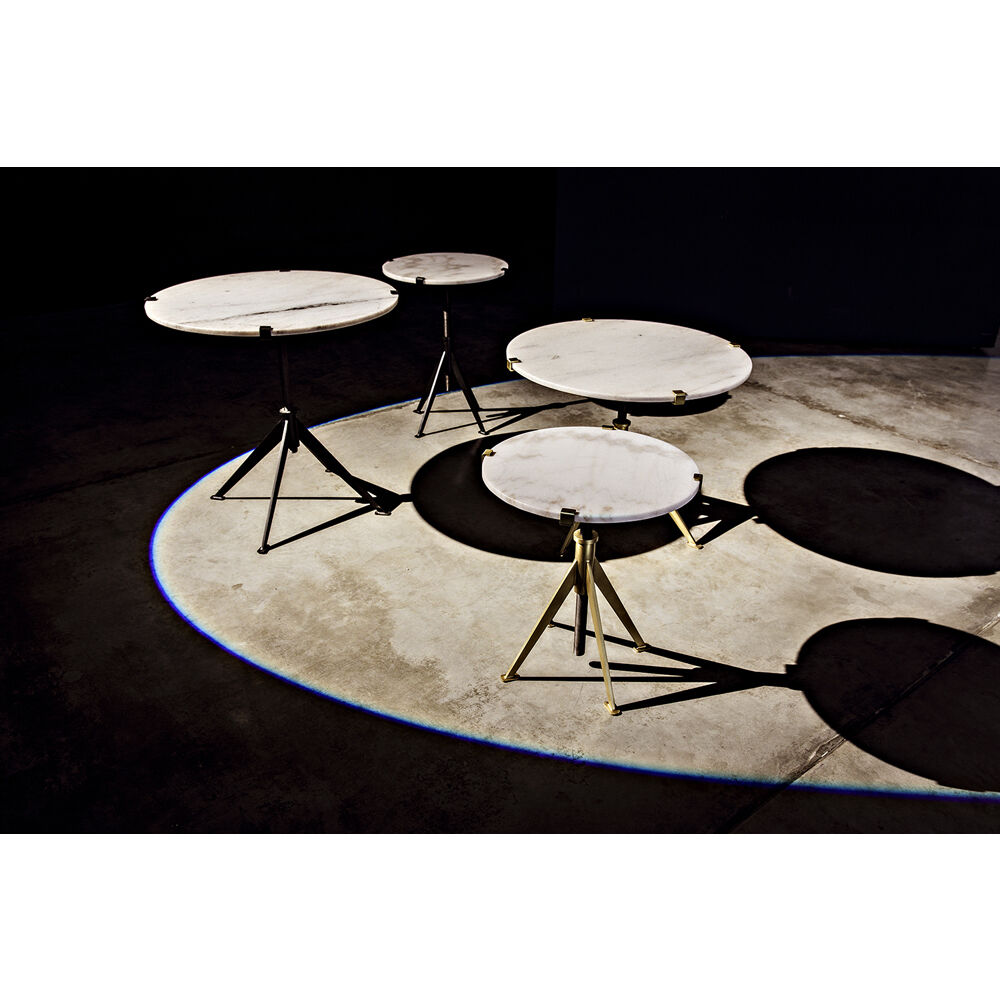 Edith 30.5 X 30.5 inch Matte Black Adjustable Side Table, Large